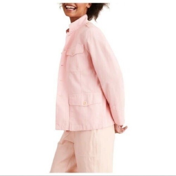 Alex Mill Officer Cotton Jacket in Pink M NWT - Picture 3 of 11